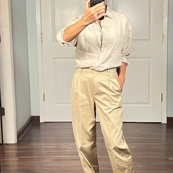 Uniqlo 100% linen essential Button Down Shirt size XS - Picture 1 of 11